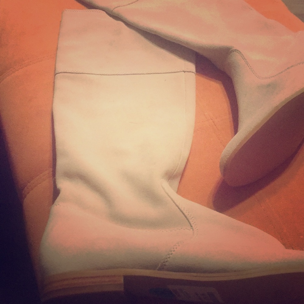 Beige Suede boots size 8